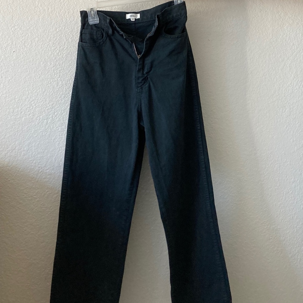 OZMA  high rise cotton straight leg jeans